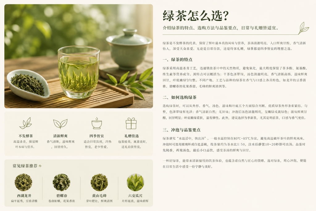 绿茶怎么选？从香气、茶汤到冲泡的入门指南