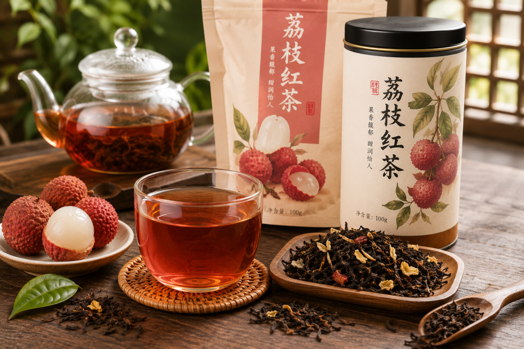荔枝红茶：果香与茶香交融的甜润红茶，岭南风味里的清爽茶味